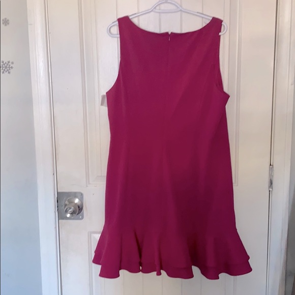CHELSEA28 Pink fuchsia ruffle hem dress - Picture 6 of 6